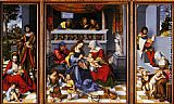 Lucas Cranach The Elder Famous Paintings - Altar Of The Holy Family (Torgau Altar)